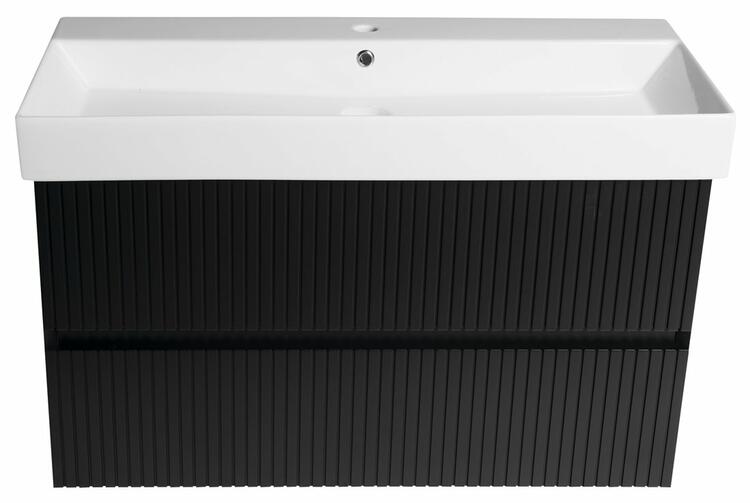 Umyvadlová skříňka 95×51,5×43 cm černá mat strip – Sapho FILENA FID1210BS