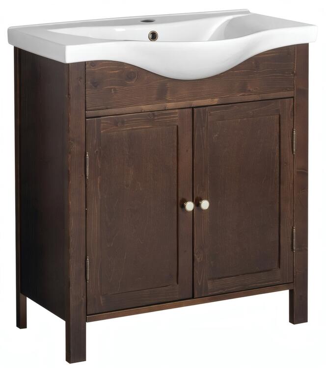 Umyvadlová skříňka 75,5×82×34,5 cm mořený smrk – Sapho AMBRA AB8040