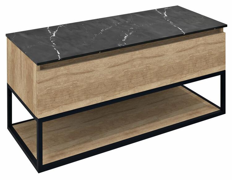 Umyvadlová skříňka 100×50×45 cm černá amt/dub Alabama – Sapho SKARA CG009-2222