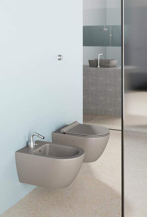 PURA bidet závěsný 36x50cm, tortora mat