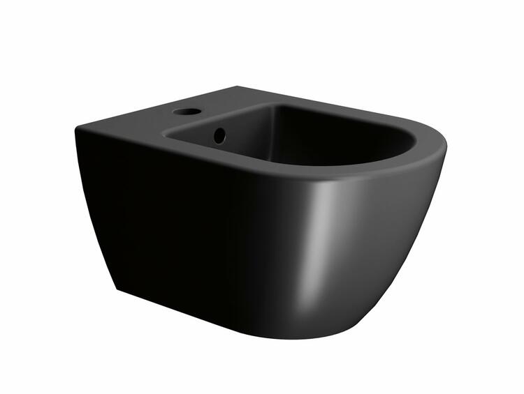 PURA bidet závěsný 36x50cm, černá mat