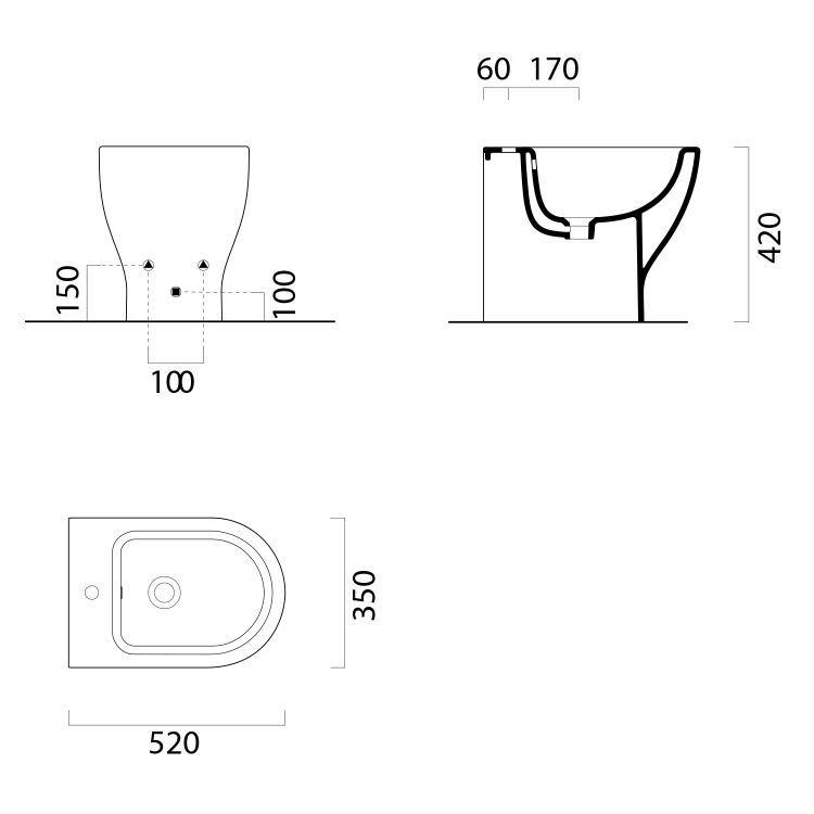 Bidet 35×52 cm bílá – GSI City pro 9162111