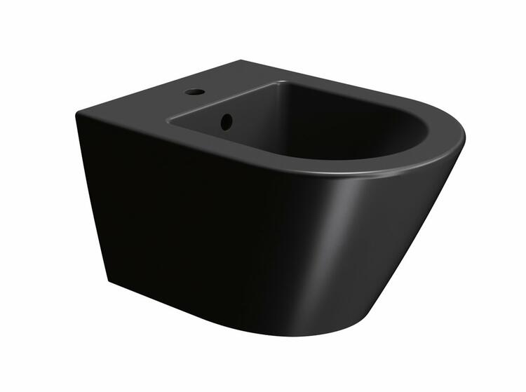 KUBE X bidet závěsný 36x50cm, černá mat