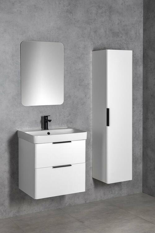 Vysoká skříňka bílá L/P - AQUALINE DENEB DN180