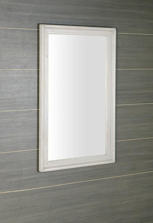 RETRO zrcadlo v dřevěném rámu 70x115cm, starobílá