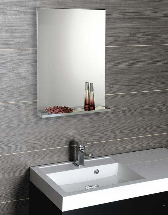 Zrcadlo s policí 50×70 cm bílá – Aqualine Beta 57396