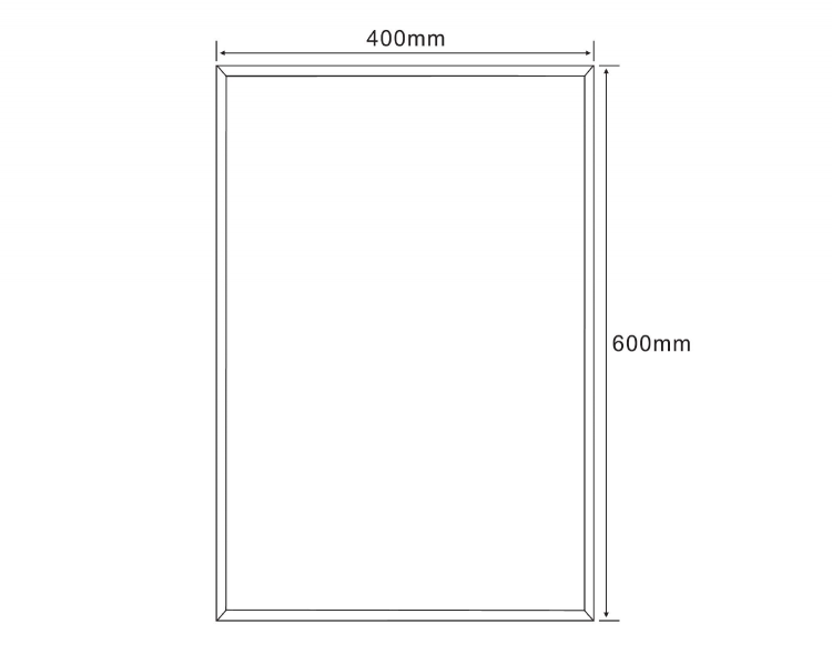Zrcadlo s fazetou 40x60cm, CU free