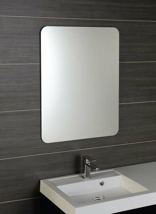 ISHAPE zrcadlo s broušenou hranou 60x80cm, zakulacené rohy, CU free