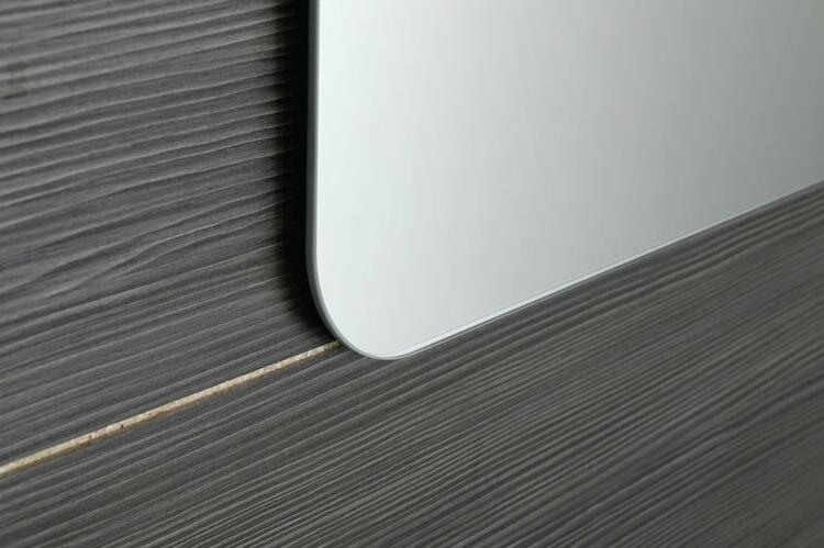 ISHAPE zrcadlo s broušenou hranou 100x50cm, zakulacené rohy, CU free