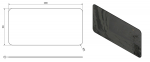 ISHAPE zrcadlo s broušenou hranou 100x50cm, zakulacené rohy, CU free