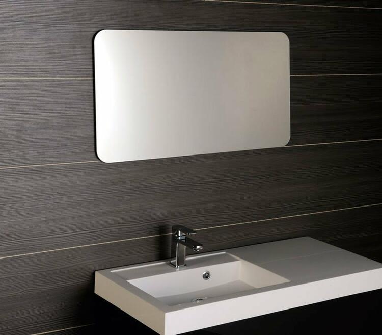 ISHAPE zrcadlo s broušenou hranou 120x60cm, zakulacené rohy, CU free