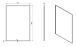 ACCORD zrcadlo s fazetou 40x60cm, CU free