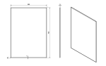 ACCORD zrcadlo s fazetou 50x70cm, CU free
