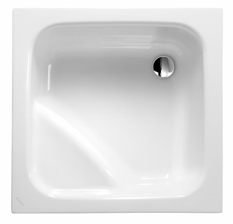 VISLA hluboká sprchová vanička, čtverec 80x80x29cm, bílá