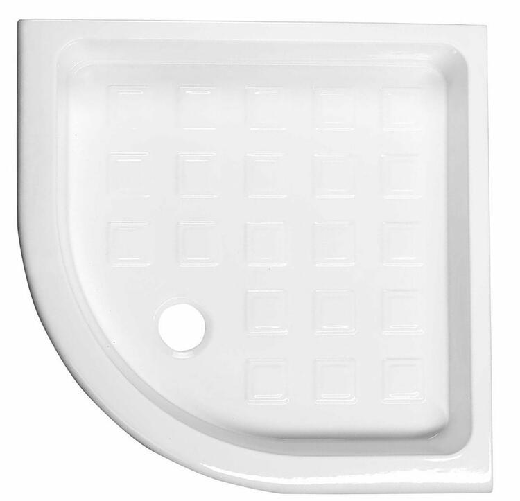 RETRO keramická sprchová vanička, čtvrtkruh 90x90x20cm, R550, bílá