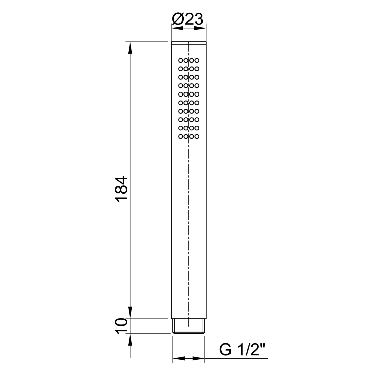 MINIMAL ruční sprcha, 184mm, nerez mat