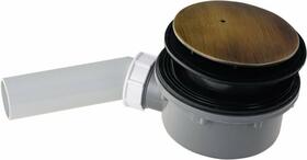 RETRO vaničkový sifon, průměr 90mm, DN40, krytka bronz | Více - 