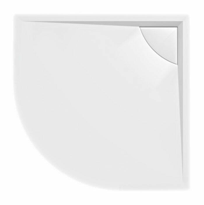 Čtvrtkruhová sprchová vanička z litého mramoru 90 cm – Polysan Lussa R550 71602