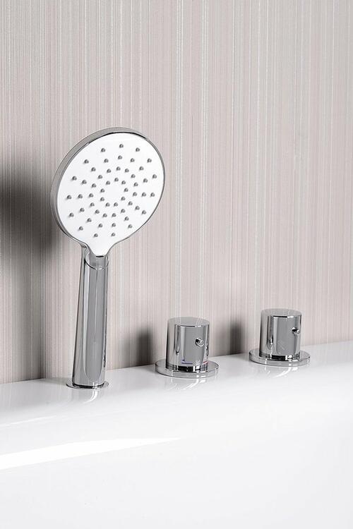 Ruční sprcha, průměr 110mm, ABS/chrom/bílá