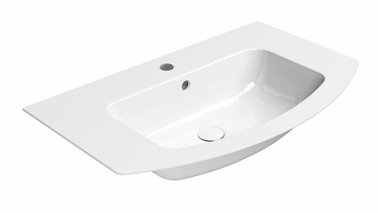 PURA keramické umyvadlo Slim oblé 82x49cm, bílá ExtraGlaze