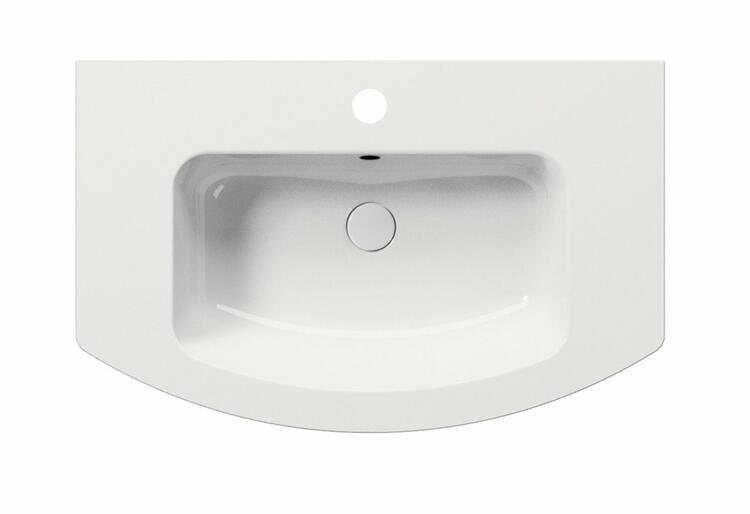 PURA keramické umyvadlo Slim oblé 82x49cm, bílá ExtraGlaze