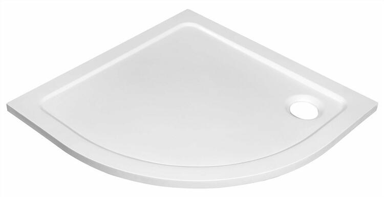 Čtvrtkruhová sprchová vanička z litého mramoru 90 cm – Aqualine Tecmi R55 PQ559