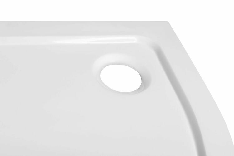 Čtvrtkruhová sprchová vanička z litého mramoru 90 cm – Aqualine Tecmi R55 PQ559