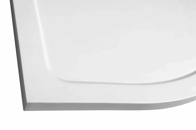 Čtvrtkruhová sprchová vanička z litého mramoru 90 cm – Aqualine Tecmi R55 PQ559