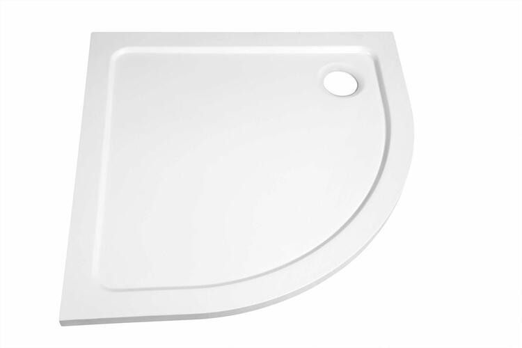 TECMI sprchová vanička z litého mramoru, čtvrtkruh 90x90x3cm, R55