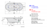 VIVA O HYDRO-AIR hydromasážní vana, 185x80x47cm, bílá