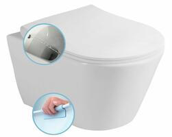AVVA CLEANWASH závěsná WC mísa, Rimless, s bidetovou sprškou, 35,5x53cm, bílá | Více - 