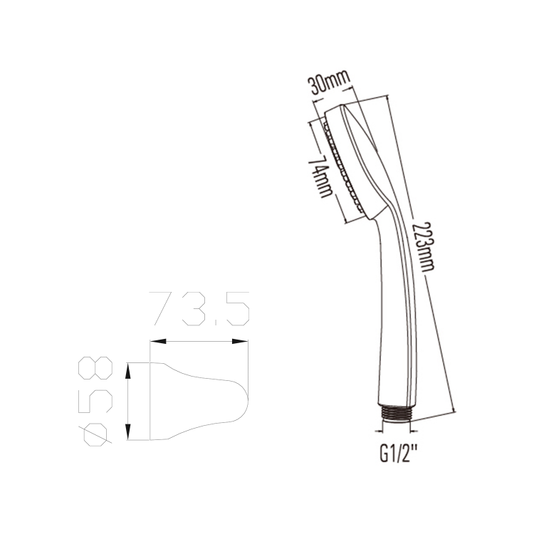Sprchová souprava výklopný držák chrom – Bruckner 621.100.1