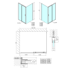 EASY obdélníkový sprchový kout 1200x800mm L/P varianta, sklo Brick