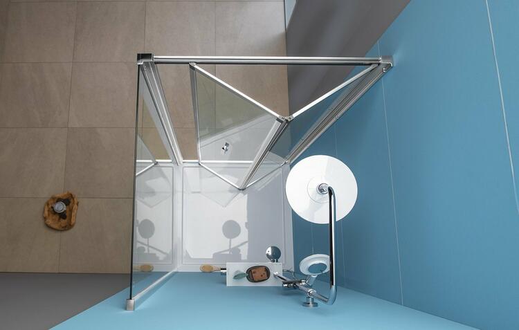 EASY LINE obdélníkový sprchový kout 800x1000mm, skládací dveře, L/P varianta, čiré sklo