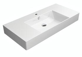 Keramické umyvadlo 100×47 cm bílá – GSI KUBE X 9451111 | Více -