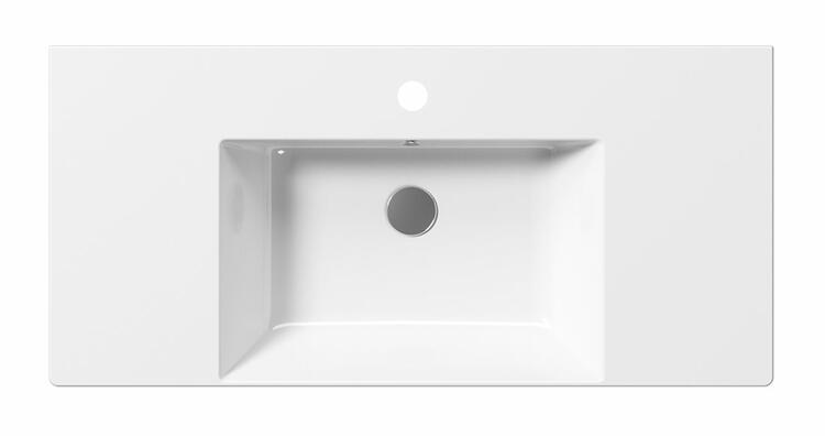 KUBE X keramické umyvadlo 100x47cm, s odkládacími plochami, bílá ExtraGlaze