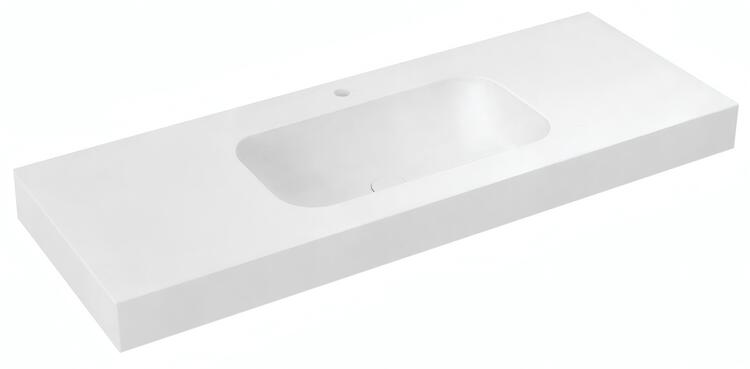 Umyvadlo 130×50 cm bílá – Sapho EMICO EM130-B1M-L