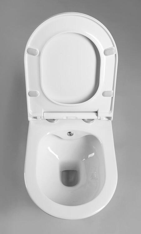 AVVA CLEANWASH závěsná WC mísa, integrovaná baterie a bidet. sprška, Rimless, 35,5x53cm, bílá