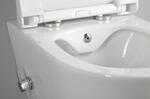 AVVA CLEANWASH závěsná WC mísa, integrovaná baterie a bidet. sprška, Rimless, 35,5x53cm, bílá