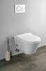 AVVA CLEANWASH závěsná WC mísa, integrovaná baterie a bidet. sprška, Rimless, 35,5x53cm, bílá