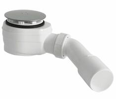 Vaničkový sifon nízký, průměr 60mm, DN40/50, krytka nerez lesk | Více - 