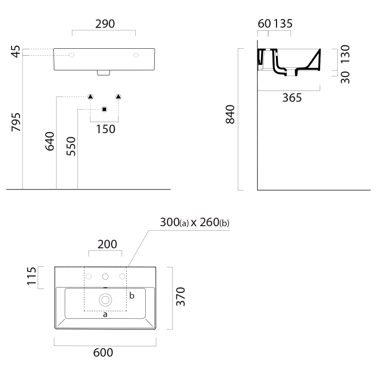 Keramické umyvadlo 60×37 cm bílá – GSI Kube X 9454111