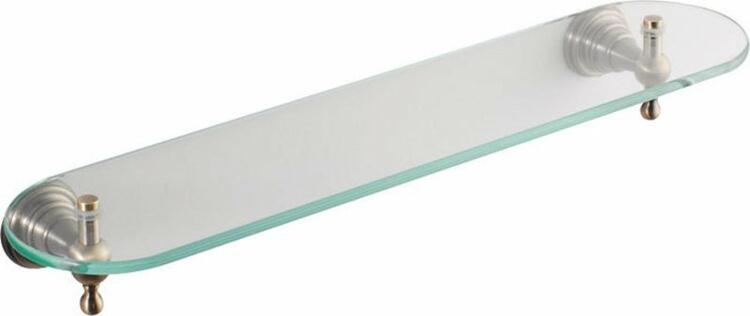 Police 50 cm čiré sklo, úchyty bronz – Sapho Diamond 1318-15