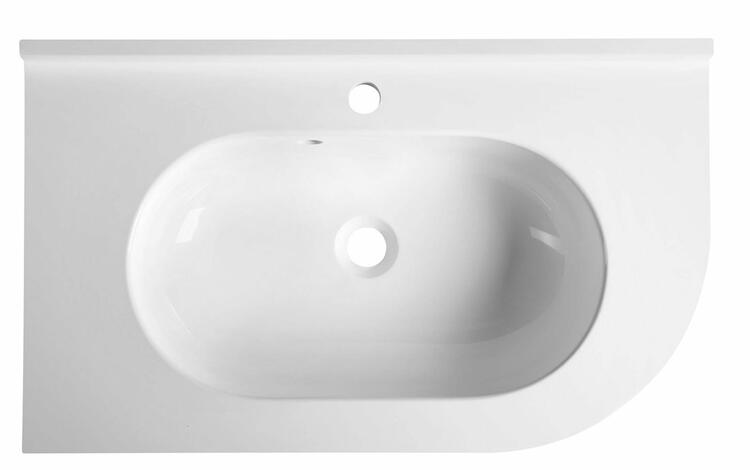 Umyvadlo levé rohové 75×45 cm bílá – Sapho PULSE BM752