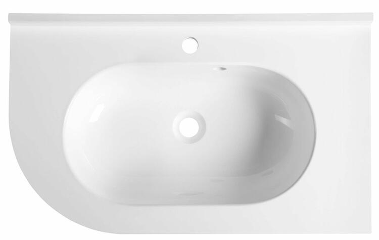 Umyvadlo pravé rohové 75×45 cm bílá – Sapho PULSE BM658