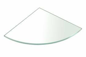 Rohová polička 200x200x8mm, čiré sklo | Více - 