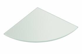 Rohová polička 200x200x8mm, mléčné sklo | Více - 