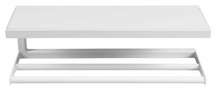 SKA nástěnná police 450x140x160mm, bílá mat s bílou MDF deskou