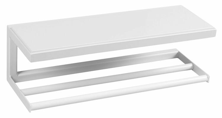 SKA nástěnná police 450x140x160mm, bílá mat s bílou MDF deskou