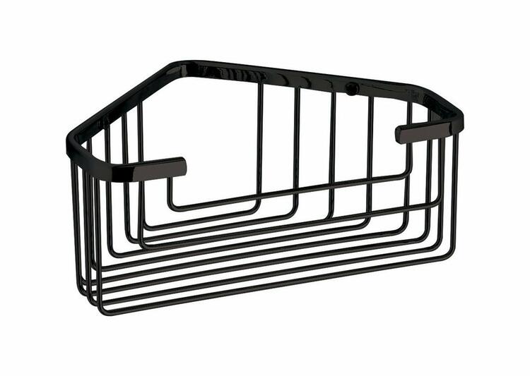 SMART rohová polička do sprchy, 200x80x151mm, černá mat